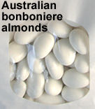white sugared almonds