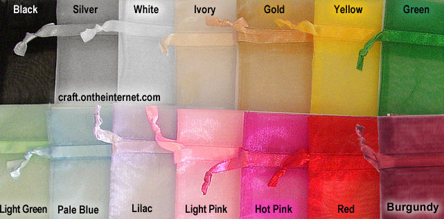 Organza colour chart