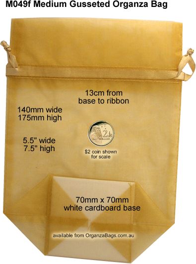 12 Quality gold Organza Bags 6x14" Bottle/Wine bags gift 